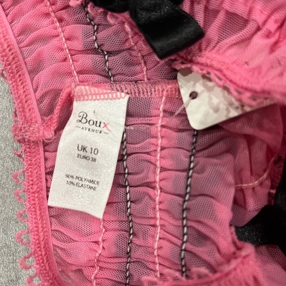 [US M]Baux Avenue Pink and Black Ruffled undyed Panties - Picture 4 of 7